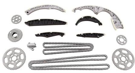 VAICO Kit de chaîne de distribution Kit chaîne 136 206 Simplex Chaîne fermée avec coulisses avec tendeur de chaîne avec roues dentées avec coulisses avec tendeur de chaîne avec roues dentées pour VW