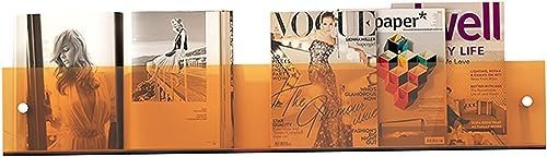 Schaufensterständer, wandmontierter Zeitschriftenständer, hängender durchsichtiger Broschürenhalter, zur Aufbewahrung von Zeitschriften, Literatur, Broschüren und Papieren ( Color : Orange , Size : 12