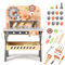 Yontwe Kinderwerkbank aus Holz, Spielwerkzeuge Werkzeugbank aus Holz Multifunktions Simulationswartung Werkzeugtabelle zur Demontage von Schrauben und Muttern für 3+ Jahre alt