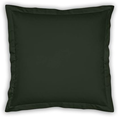 Magano® Luxus Kissenbezug - Bambus & Baumwolle Satin - 400 TC Premiumqualität (Dark Green, 80x80 cm)