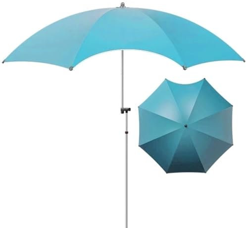 220cm Parasol de Plage Portable avec Ancre de Sable, Protection UV, for Patio, Jardin, Plage, Piscine et L'arrière-Cour