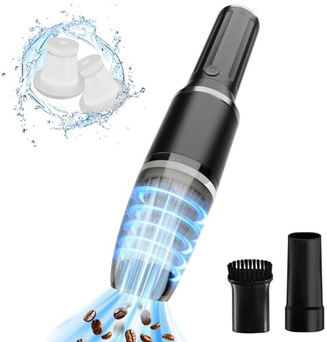 Aspirapolvere Auto, 15000 PA Mini / Portatile Cordless Leggero Aspirapolvere Senza Fili, USB Aspirabriciole, Impermeabile e Basso Rumore per la Moquette,Ufficio, Cucina, peli di Animali Domestici