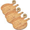 hausleben Lot de 6 assiettes à pizza en bois de 33 cm (lot de 2, 3 ou 4) - Grande planche à pizza avec poignée - Assiette de présentation ronde - Planche à pizza - Planche à pizza - Assiette de