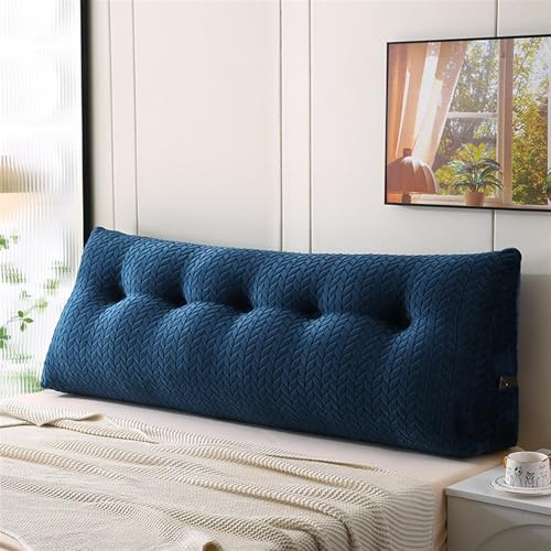 Generisch Lesekissen Für Bett, Kissen Bett Rückenkissen, Lang Keilkissen, Hohen Rückenlehne Kissen, Dreieckiges Rückenlehne Kissen Für Bett Und Sofa Mit Waschbarem Bezug,027,100 * 50 * 20cm
