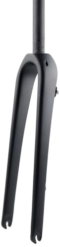 BSFHQS Starre Gabel Für Gravel Bikes 700C Rennräder Starrgabel QR Carbon Fahrrad Vordergabeln Scheibenbremsen Fahrrad Hartgabel 28,6mm Gerades/Konisches Rohr(Matte Black,Straight)