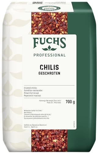 Fuchs Professional - chiles molidos | 0,7 kg en bolsa grande | Da al chile con carne el sabor adecuado | Para consumidores a granel y gastronomía