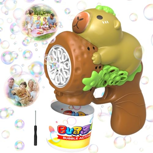 Panacare Seifenblasenpistole, Seifenblasenmaschine Gun Kinder 10000+ Blasen/Min mit Seifenblasenlösung, Seifenblasenspielzeug Geschenk für Kinder/Geburtstag/Party, Bubble Gun for Kids