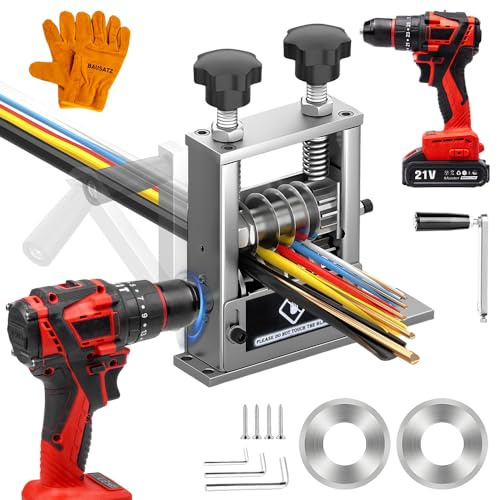 BAUSATZ Wire Stripper + 21V Electric Power Drill, Cable Stripper Wire Stripper Machine Cable Stripper Machine for Diameter 3-17mm Cable, with 6 Channels 5 Blades + 2 Extra Blades