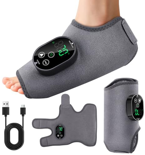 Fussmassagegerät Elektrisch, 1 Stück Kabellos Fußmassage mit 3 Modi 5 Wärmestufen, Timer, Foot Massage für Schmerzlinderung und Tiefenentspannung, Ideal Geschenk für Eltern