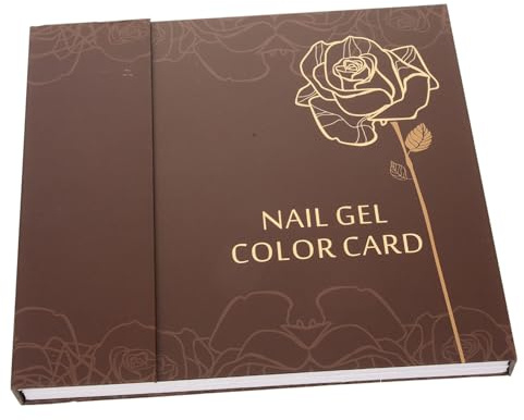 LIFKOME Nagellackfarben Karte mit 120 Fächern Nagelkunst Displaybuch aus Abs und Papier Einfach zu Öffnen für Maniküre und Übung von Nageldesign