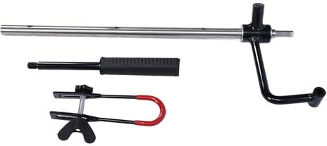 Broca de pesca en hielo Aleación de 20 pulgadas Barra de extensión de acero con conector de taladro eléctrico para taladro de pesca de hielo