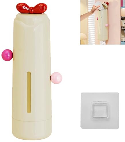Smaoqingji Dispenser Tazze Parete Portabicchieri Plastica - 1 Pezzo, Color Crema, Dispensere Bicchieri, Adatto per Soggiorni, Cucine, Uffici e Altri Ambienti In cui Sono Necessari Bicchieri di Carta
