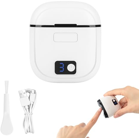 Elektrischer Nagelknipser & Elektrische Nagelfeile, 2026 Upgrade Elektrischer Nagelschneider für Senioren, Wiederaufladbar, 3 Geschwindigkeiten mit LED-Licht, Sicheres Design für Babys