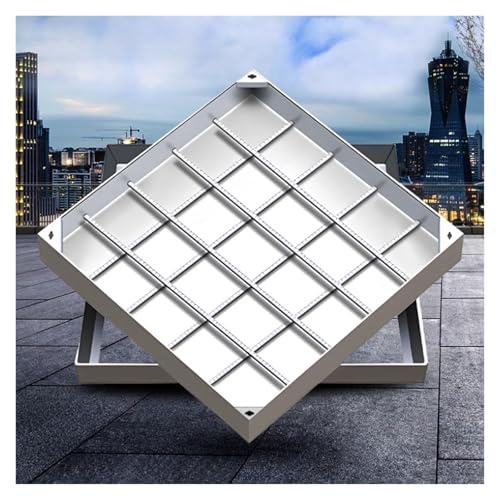 Copertura invisibile per pozzetto in acciaio inox, coperchio di ispezione integrato per vialetto da cortile, piastra di accesso di drenaggio rinforzata con design elegante