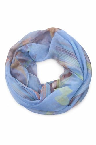 Generisch Damen Loop Schal Leicht Sommer Schal mit Schmetterlingsdruck Weicher Infinity Schal Rundschal für Frühling Sommer Herbst