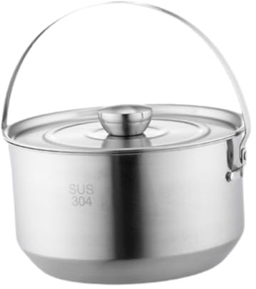 SheerFaring Olla Colgante de 4,5 L, Equipo de Cocina, Olla Grande para Viajes, Picnics Y Mochileros.