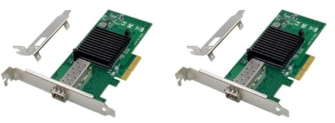Onchdbfhuu 2X X520-SR1 Carte Réseau Fibre Optique Serveur 10G + Puce 82599EN Carte Réseau à Port Optique PCIE X4