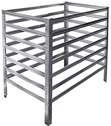 shelfplaza® Home Composteur 495l galvanisé/Composteur Jardin 100x110x45 cm/métallique composteur de Jardin 495l capacité comme bacs à Compost de Jardin pour composts et déchets de Jardin