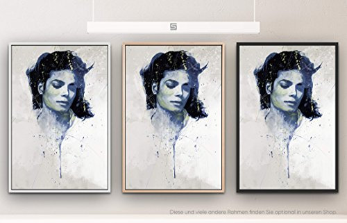 Michael Jackson V 90x60cm auf Leinwand im Schattenfugenrahmen schwarz edel