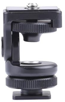SUNWAYFOTO HB-02 Kamera Monitor Mount mit Kaltschuhadapter, 360° drehbar und neigbar, Kamera Blitzschuh Adapter, Cold Shoe,1/4 Schraub