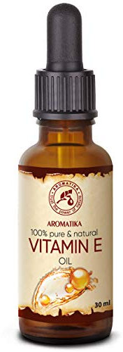 Huile Vitamine E 30ml - Gouttes - Huile Naturelle - Tocophérol - Oil Vitamine E - Soin Idéal pour la Peau - Cheveux - Ongles - Lèvres - Huile Anti-âge à la Vitamine E - Aromatika