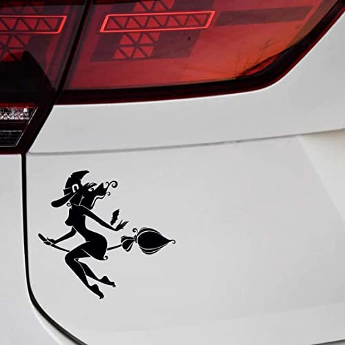 myrockshirt Süße Hexe Besen 15 cm Aufkleber Sticker Autoaufkleber
