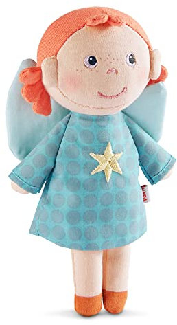 HABA Minipuppe Schutzengel Mara, Stoffpuppe für Babys und Kleinkinder, Geschenk zur Geburt und Taufe