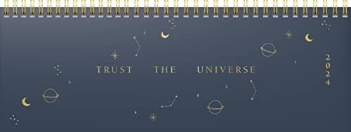 rido/idé Wochenkalender „Universe“ Modell Young Line 2024 2 Seiten = 1 Woche Blattgröße 29,7 x 10,5 cm dunkelblau