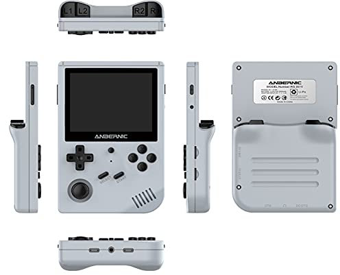 MOLVUS Console di Gioco Portatile retrò RG351V, Console di Gioco Portatile IPS da 3,5 Pollici 3900 mAh, Scheda TF Integrata da 128 GB 10000 Giochi, Sistema Linux Open Source