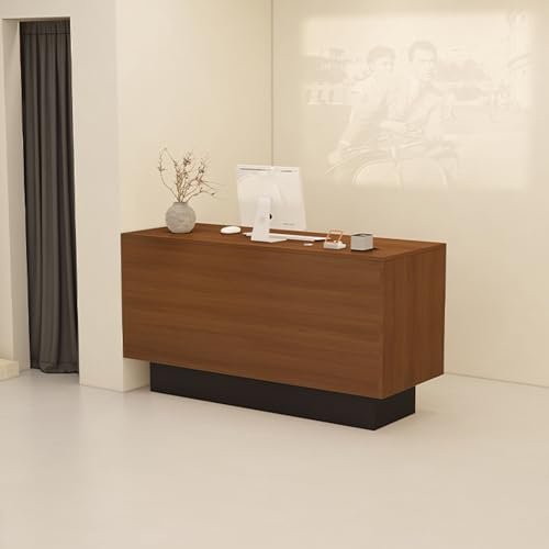 Empfangstheke,Bürotheke,Modern Rezeptionstheke,Schlicht und modern,Dickes Brett,geeignet for Damenbekleidungsgeschäfte,Kassen,Bekleidungsgeschäfte und andere Szenen (Montage erforderlich)(H,90CM)