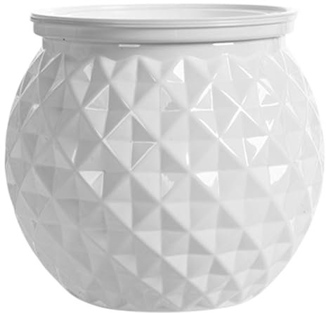 F Fityle Fioriera autoirrigante Mini fioriera Ornamento da Tavolo, Vaso da Fiori Rimovibile, Vaso per piantare idroponico per Giardino Interno da Ufficio, Bianco