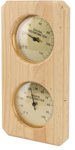 Sauna Thermometer and Hygrometer 2 in 1 Indoor Humidity Temperature Measurement Sauna Room Wooden Sauna Hygrothermograph