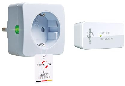 PROTECTOR ASF-410 | Funk Abluftsteuerung - Fensterkontaktschalter für Dunstabzugshaube & Kamin, Sicherer durch neuen patentierten magnetlosen Sender, 3 Jahrebatterie Laufzeit