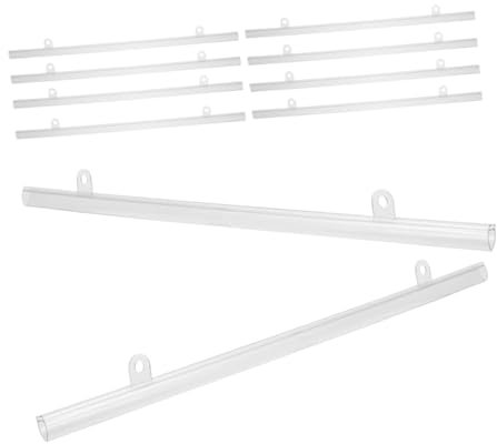 Luxshiny 10 Stück Pvc Aufhängestangen Wandhalterung Posteraufhänger Für Supermarkt Werbedeko Stabile Wasserbeständige Halterung 50cm