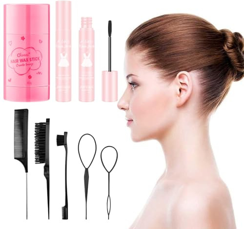 Haarwachs Stick,Wachsstift Haare,Wachs Stick für Haare,Haar Wax Stick Damen,Haarwachs Stift,Haar Styling Stick,Haar Pomade Stick für Professionellen Salon und Heimgebrauch