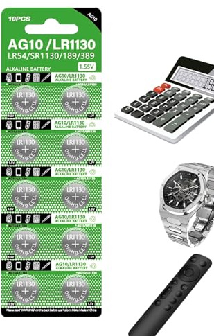 1,5 V, Piles compactes, Anti-Creeping, Lot de 10 Batteries Portables avec Une Grande compatibilité. Plus d'énergie électrique. Haute densité d'énergie pour Langl