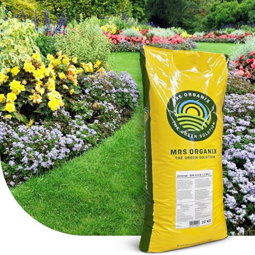 MRS Universal Organischer Gartendünger – 20 kg für 200 m² – Universaldünger für Rasen, Zier- und Gemüsegarten – 120 Tage Nährstoffversorgung – Verbessert die Bodenstruktur