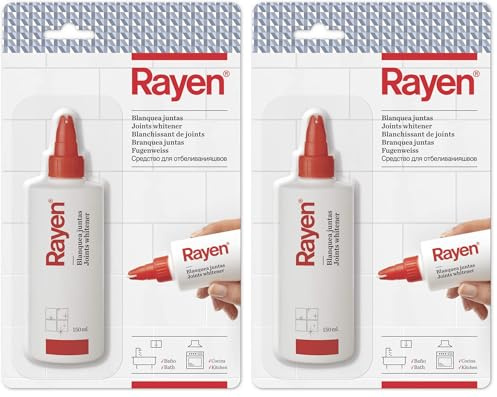 Rayen | Blaqueajuntas | Blanqueador de Juntas de Azulejos | Resistente al Agua y Humedad | Multifuncional | 150ml (Paquete de 2)