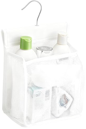 JIUCHAOTONG Sac à pinces à linge à suspendre - Réutilisable - Avec crochet en S - Pour la maison et le jardin - Blanc