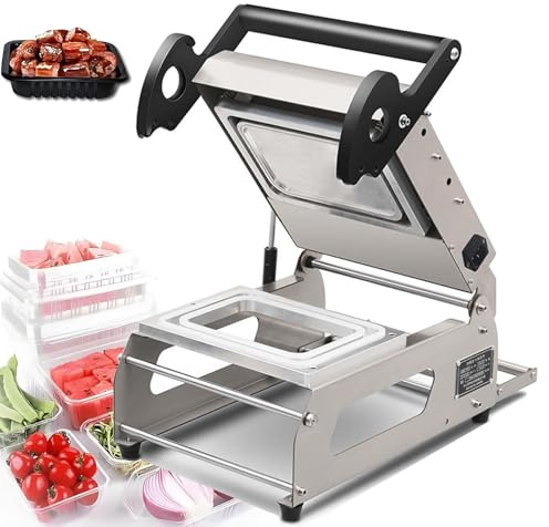 Macchina Confezionatrice Per Sigillare Alimenti Da 600 W, Sigillatrice Per Scatole Quadrate Per Alimenti, 7-8 Volte Al Minuto, Ideale Per L'imballaggio Dei Pasti Del Ristorante(20 * 14cm/7.9 * 5.5in)