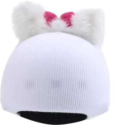 APLVFFZH Skihelm Abdeckung Strick Warme Schneesport Helmüberzug Universal Elastisch Dekor Cartoon Ohrenschutz für Erwachsene Frauen Winter Outdoor Skifahren, Rose Rot