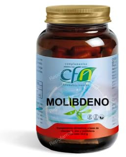 Pack de 2 - Molibdeno Oligoelemento Mineral Esencial de Alta Pureza (60 Cápsulas) – Soporte para el Metabolismo Normal de Aminoácidos – Lote de 120 Uds