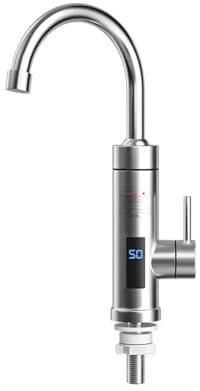Scaldabagno istantaneo senza serbatoio, rubinetto elettrico for acqua calda, for cucina e bagno, scaldabagno a riscaldamento rapido,A prova di perdite premium