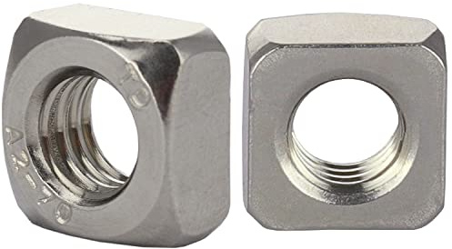 OPIOL QUALITY® Vierkantmuttern DIN 557 M10 aus Edelstahl A2 V2A (10 Stück) Vierkant Einlegemutter Muttern Gleitmutter Quadratmuttern Vierkant-Mutter Mutter