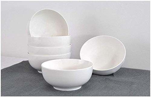 Set of 6 or 12 Ultra White 5.5 Inch Porcelain Cereal Bowls Breakfast Dining Dessert (12 Bowls)