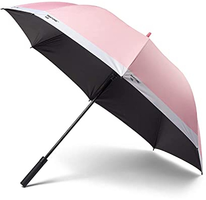 PANTONE, Stockschirm, Regenschirm, hochwertig klassisches Design, 130 cm Durchmesser, wasserabweisend, Griff mit Soft-Touch, Light Pink 182C