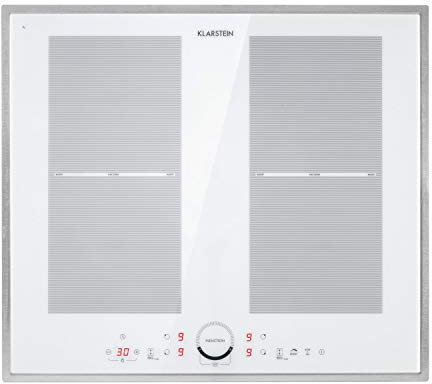Klarstein Piastra Induzione 4 Fuochi, Piano Cottura Induzione 7000W, Piano Cottura Induzione a 4 Fuochi Integrata con Controllo Touch, Fornello a Induzione, Piastra ad Induzione Professionale 4 Zone
