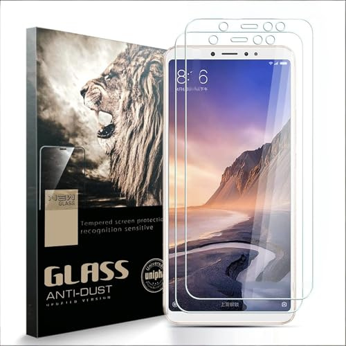 AYSOW 2 Piezas Protector Pantalla para Xiaomi Mi Max 3 | Premium Glass 0.3mm 9H Dureza 2.5D Film,Anti arañazos mantiene la sensibilidad táctil y es muy fácil de colocar sin residuos