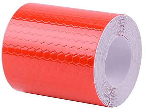 Anawakia Nastro catarifrangente autoadesivo di sicurezza, nastro catarifrangente, nastro segnaletico, 5 × 300 cm (rosso)