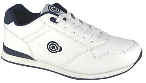 Dek Mens Anchor Trainer Style Lace Up Lawn Bowling Shoes White/Navy 7 UK